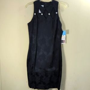 Vintage Jessica McClintock simple black dress.